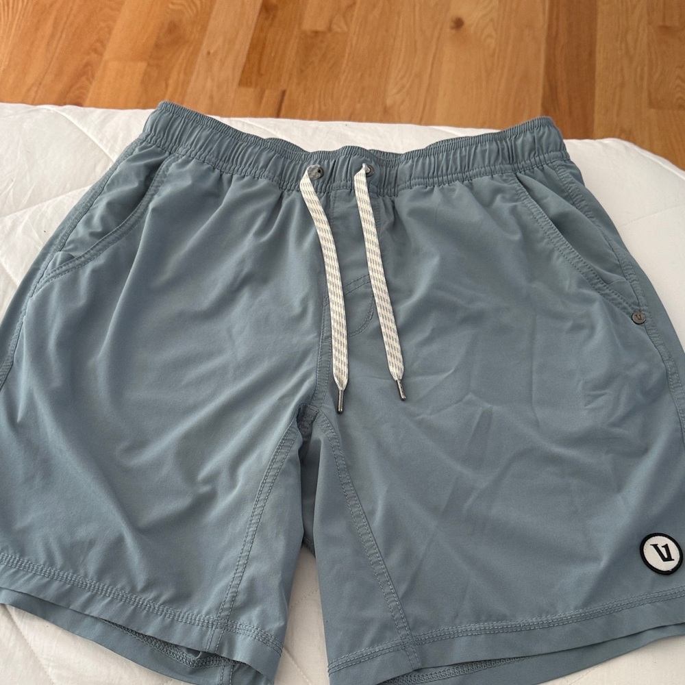 Vuori Men's Athletic Shorts in Light Blue
